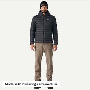 Like New Patagonia Black Men's Down Sweater™ Hoody (Puffy)